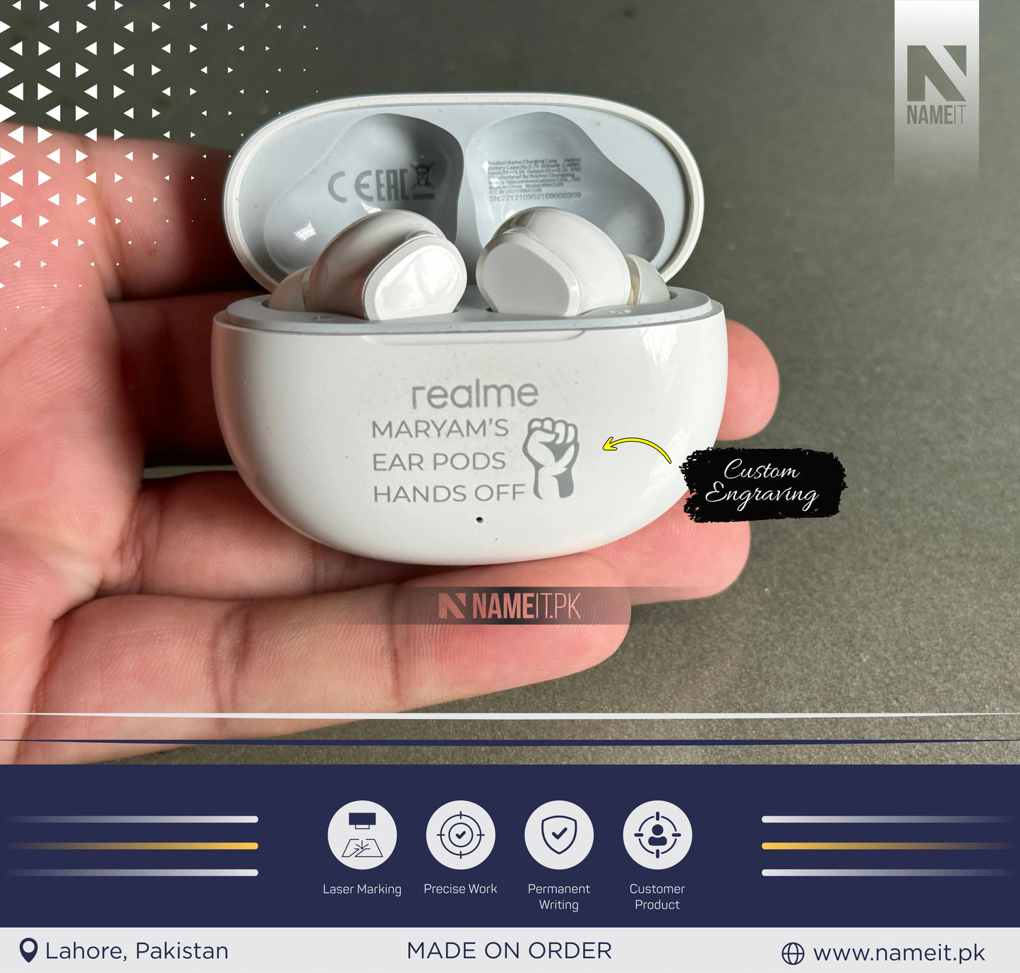 Airpods & Earbuds– Custom Your Airpods with Name, initial, or Date | Perfect Gift for Birthday, Anniversary & Special Occasions