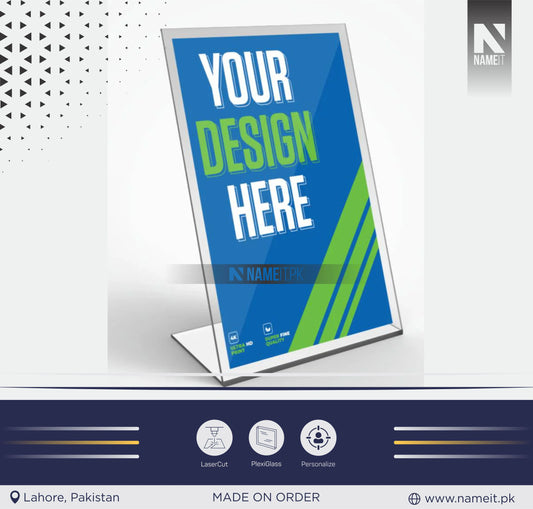 Paper Holder, A5/A4 Display stand Brochure flyer holder A5/A4 Acrylic Leaflet Dispenser display Stand L-type Clear Acrylic Sign Poster Advertising Desktop Table Price Tag Display Stand Holder