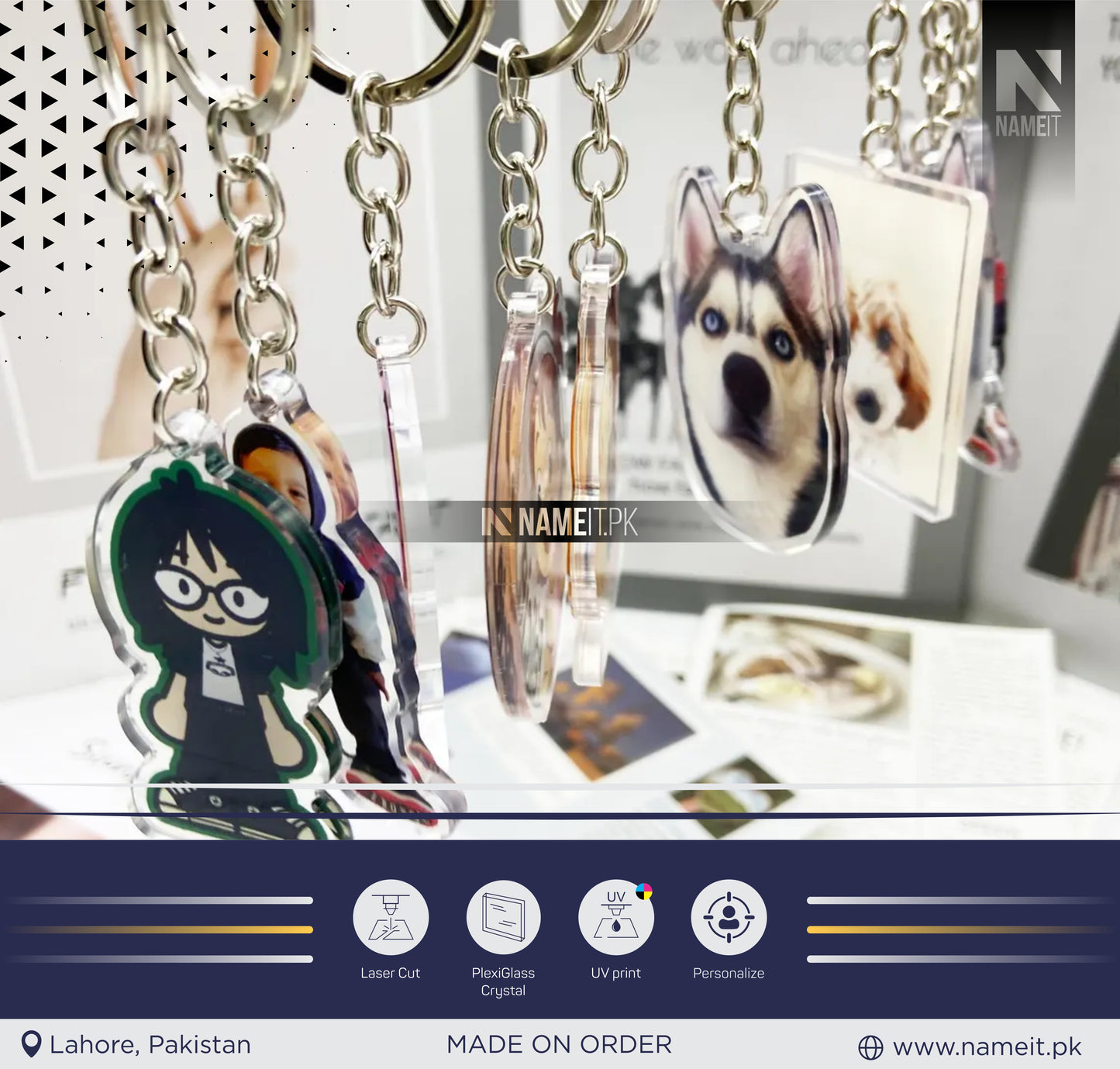 Keyring, Custom Acrylic Keychain Personalized Photo Charm Pet Photo bag Keyring ,Logo Printing Keychain,Family Photo Keychain,Christmas Gifts for Her