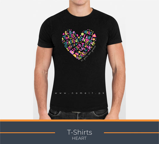 TShirt, HEART,Elegant Custom Polo T-Shirts - Vibrant Color Logos for Corporate, Sports Teams, Golf Events, Personalized Logo for Stylish Casual Wear