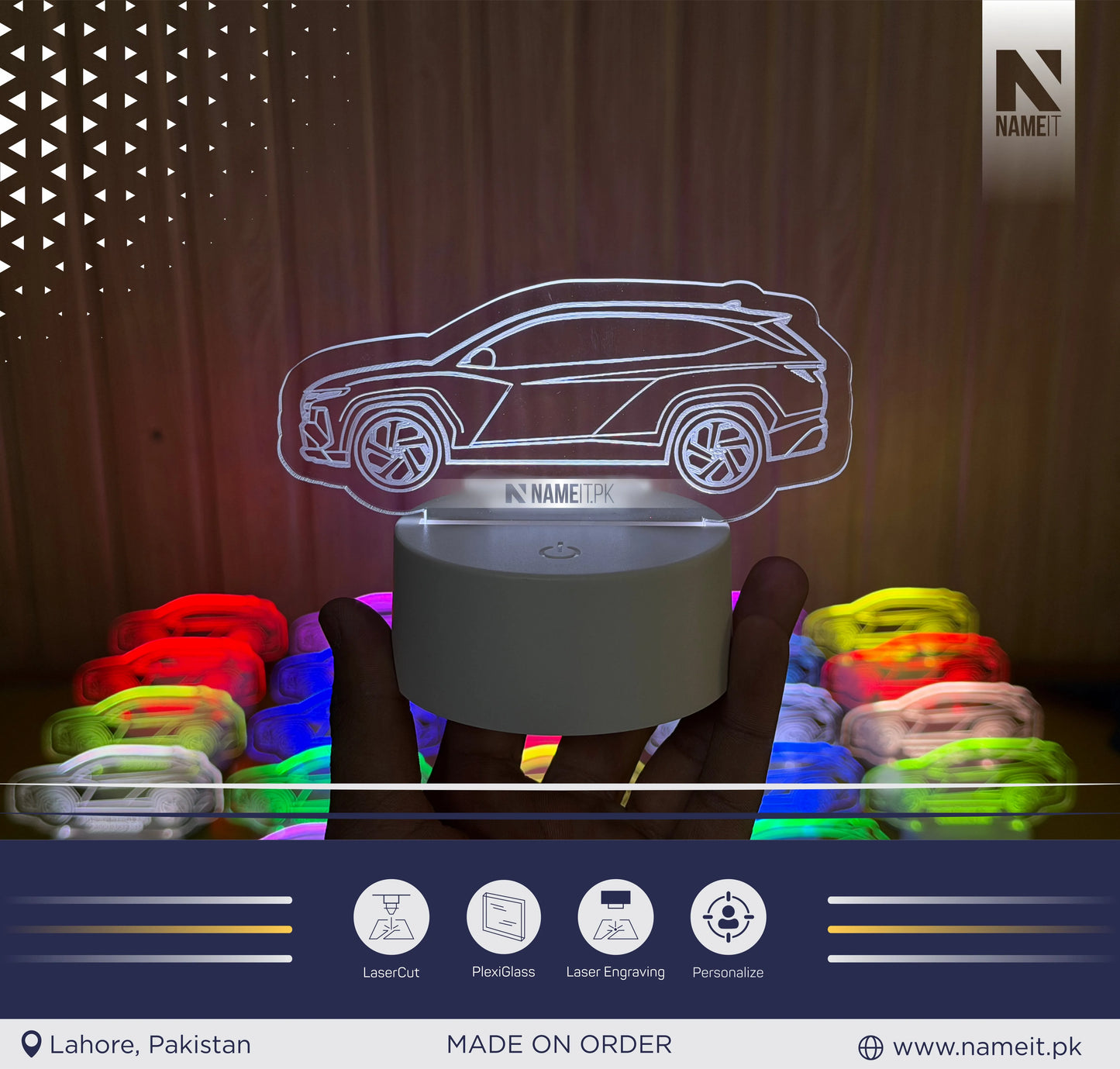 Lamp, Personalized Car Sketch Night Light, Racing, Antique Car Lamp, Custom 3D Acrylic Car Drawing Desk Decor, Memory Gift, Valentine's Day Gift