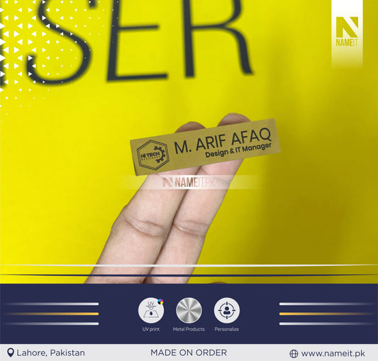 Name Tag Badge with Magnet Attachment | Personalized Wearable Magnetic Name Tags | Customized Identification Uv Printed Employee Name Tag