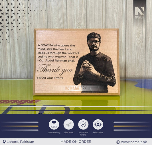 Personalised Pure Wooden Photo Frame, Engraved Text Date Names, Wedding Picture Frame, Couples Housewarming, Anniversary, Valentine’s Day