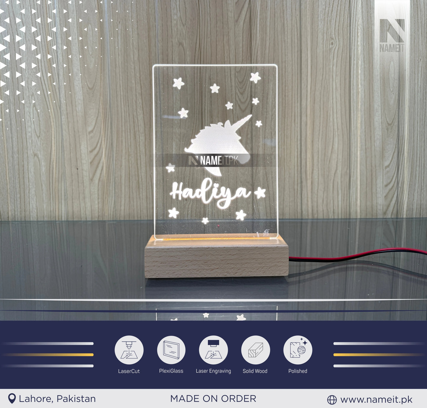 Unicorn Night Light | Personalised Night Light | Nursery Decor | Led Light | Kids Gift | Children's Nightlight | Unicorn Nightlight