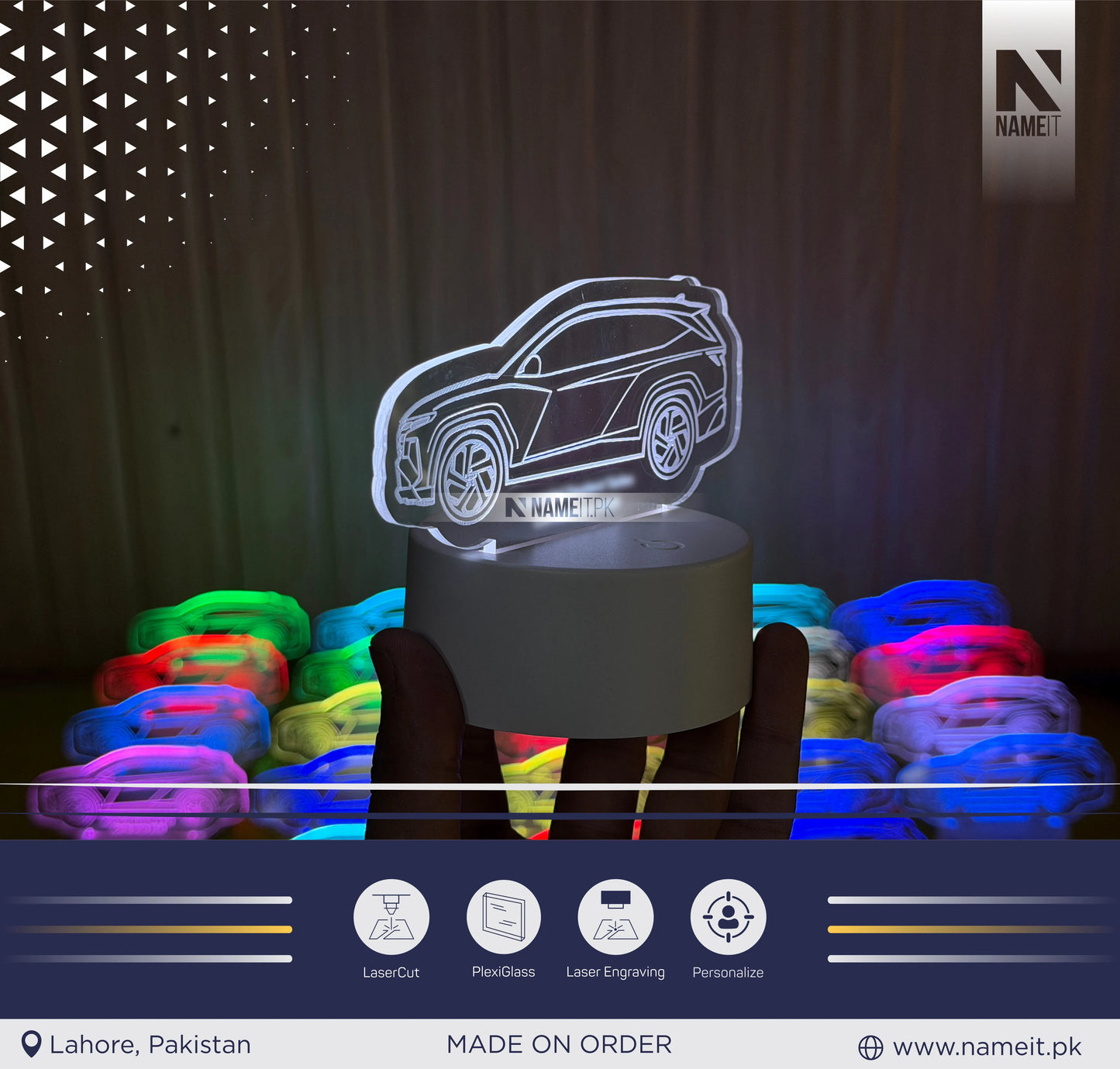 Lamp, Personalized Car Sketch Night Light, Racing, Antique Car Lamp, Custom 3D Acrylic Car Drawing Desk Decor, Memory Gift, Valentine's Day Gift