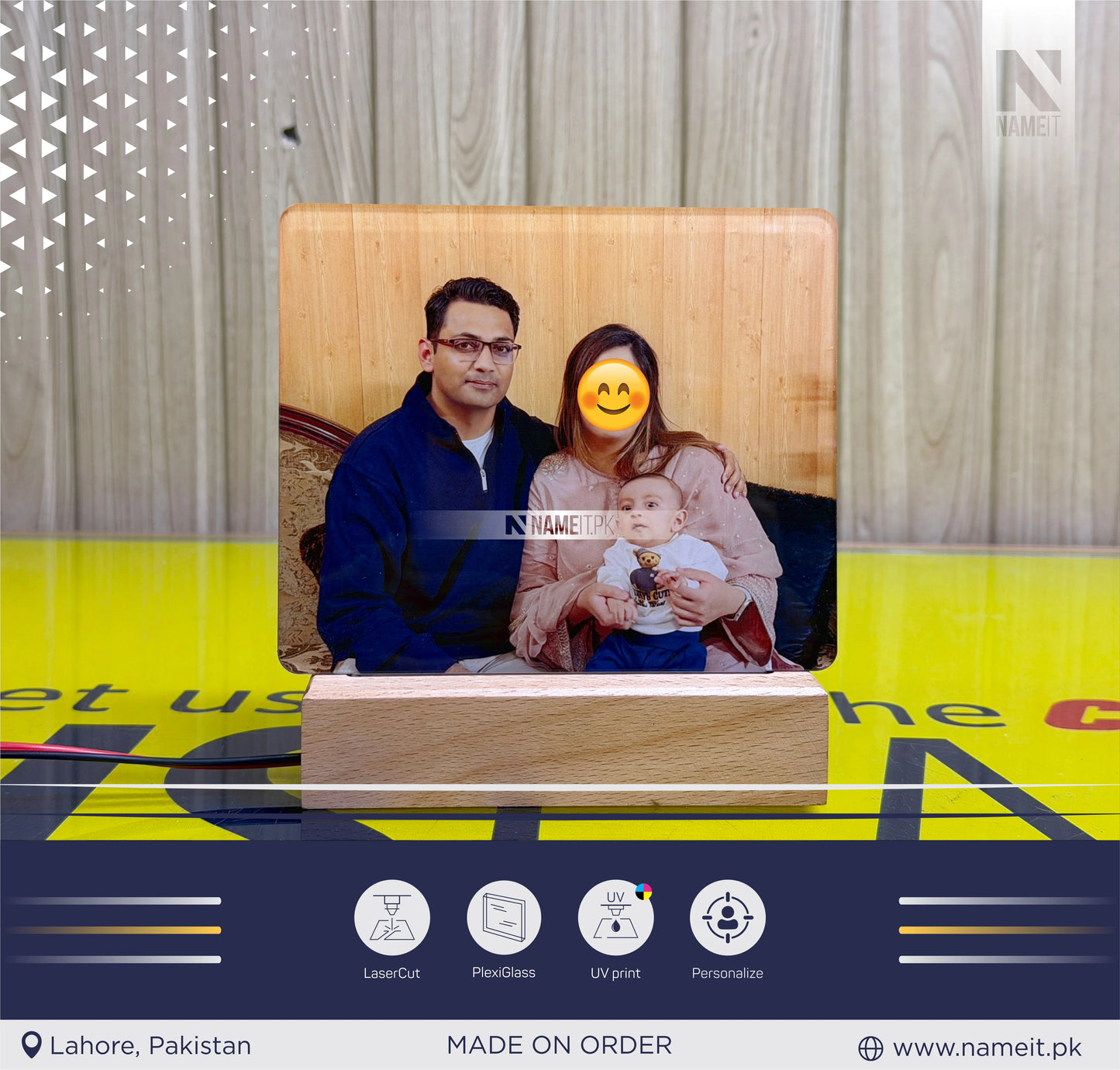 Lamp, Personalized Printed Lamp Led - Anniversary Gift for Couple - Gift for Him - Acrylic Night Lamp - Gift for Her