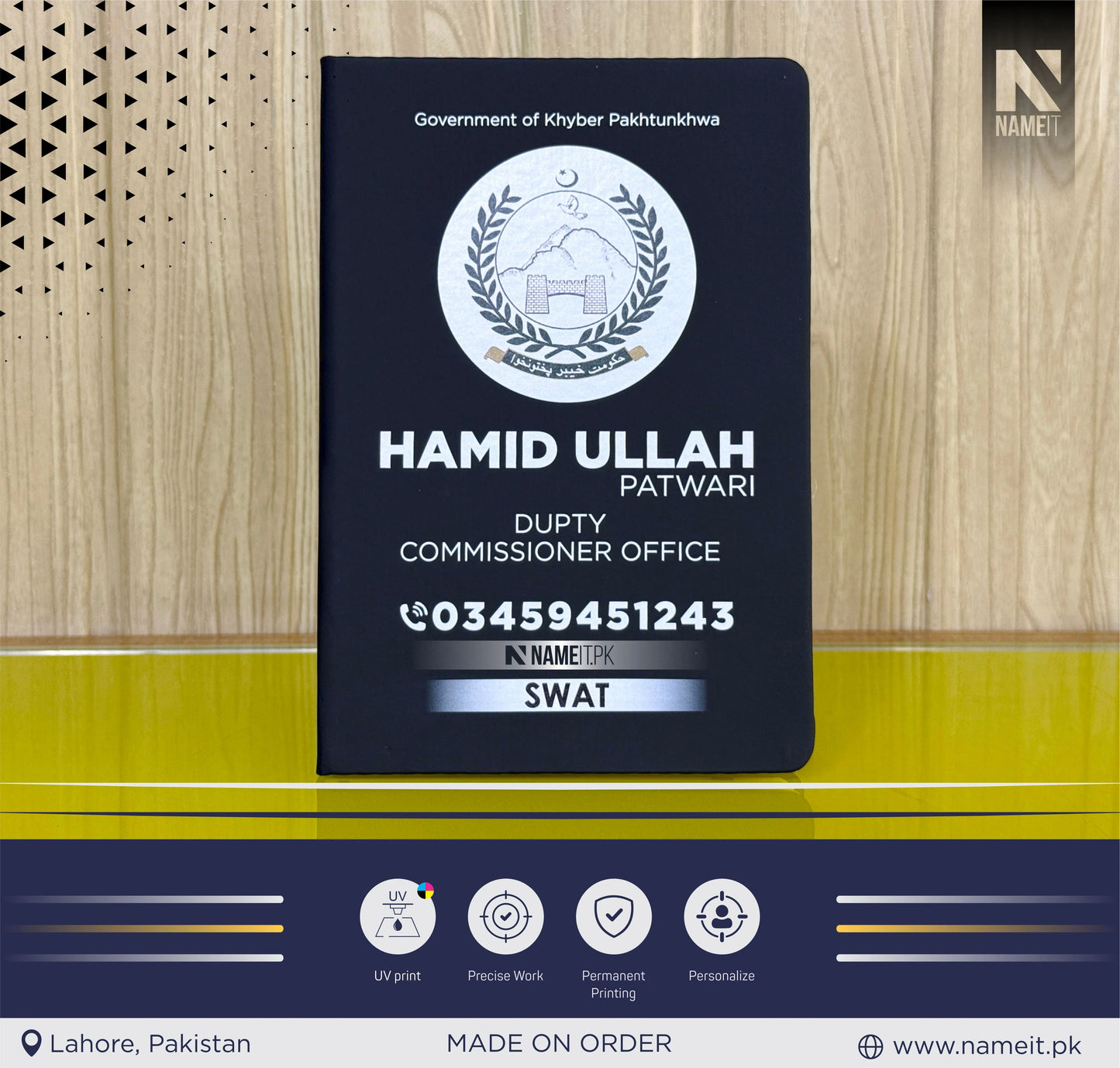 Diary, Police Diary Printed, Customize Diary For Commissioner Officers - Congratulations Officer Gift - Government of Khyber Pakhtunkhwa - New  Officer Gift - New Job Gift - Police