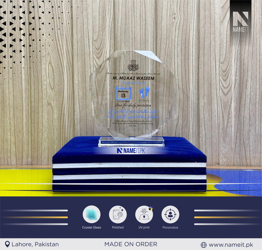 Shield, Corporate Personalized Crystal Award for Retirement Appreciation ,Gift Plaque, Graduation Plaque, Crystal Award, Printed Trophy,Award, Company Gifts