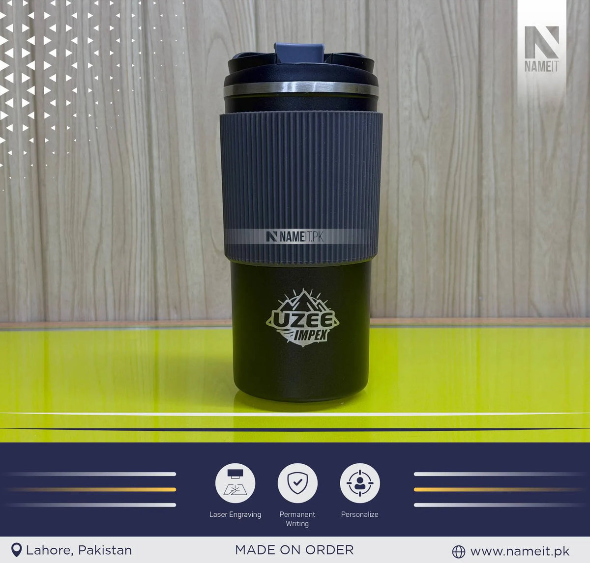 Coffee Tumbler, Personalized Laser Engraved Stainless Steel Travel Mug – Premium Insulated Coffee Tumbler with Custom Name