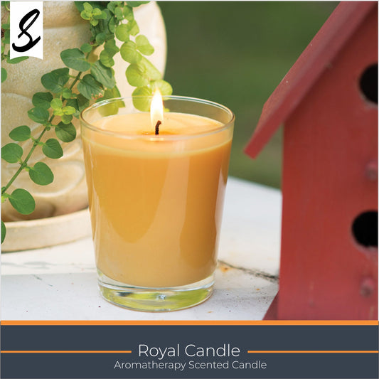 Candles , Soy Candle - Wooden Lid Glass Aromatherphy Candle