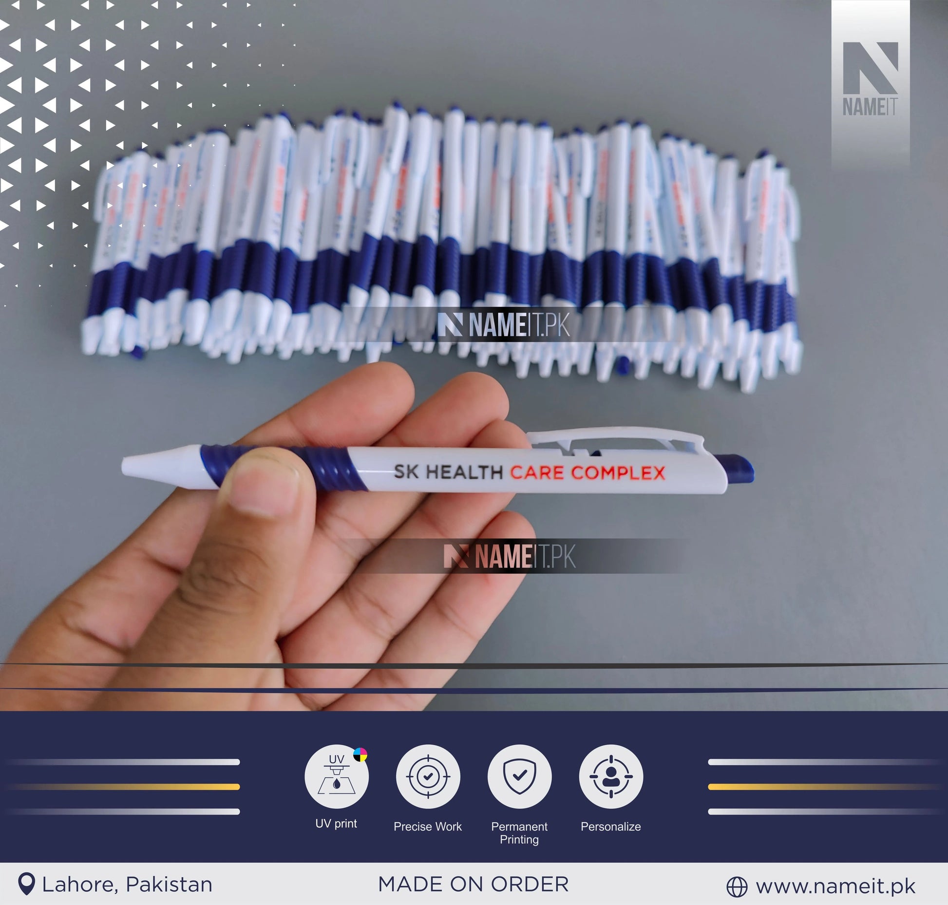 Digital Printed Ballpen with Soft Rubber Grip | Advertising Pens, Great Promotional Tool NAMEIT PAKISTAN