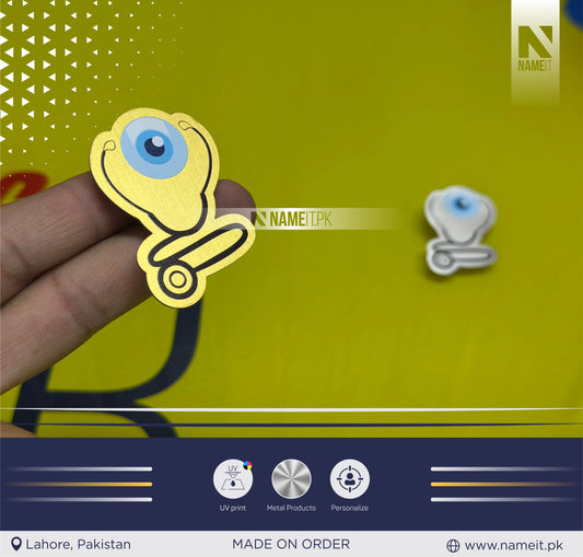 Custom Printed Magnatic Square badge | Personalized Printed Employee Office Name badges | Name Metal Badges | Student Name badges | Nurse Name badges With Magnet