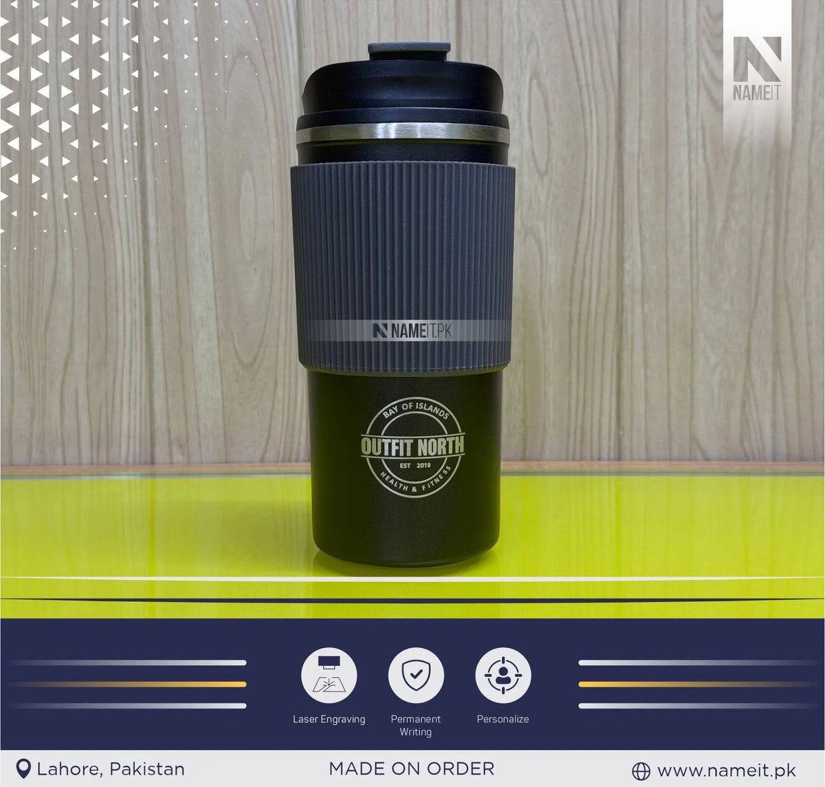 Coffee Tumbler, Personalized Laser Engraved Stainless Steel Travel Mug – Premium Insulated Coffee Tumbler with Custom Name