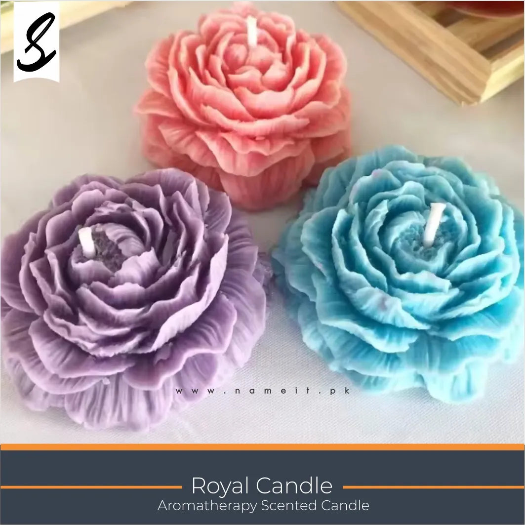 Candles , Soy Candle - Scented Flower Candle