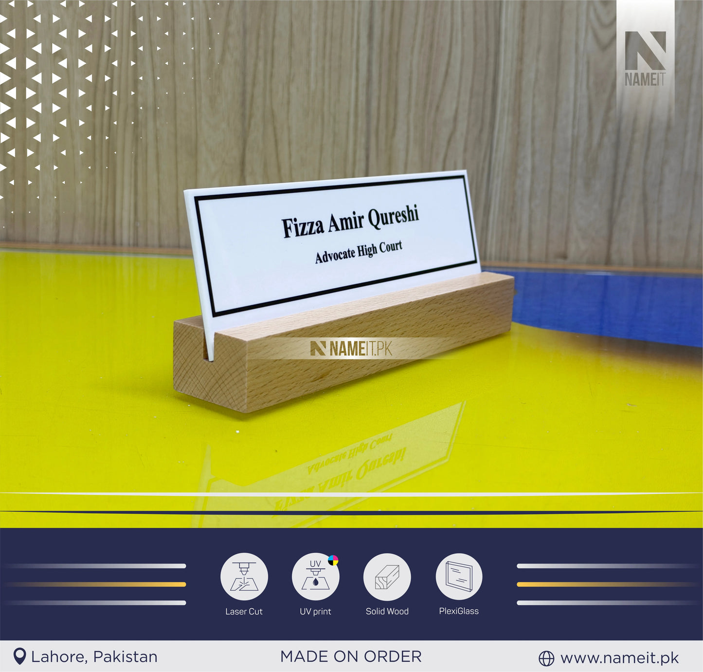 Table Name Plate, Name plate for desk, Custom Design Desk Name Plate, Desk name plate wood
