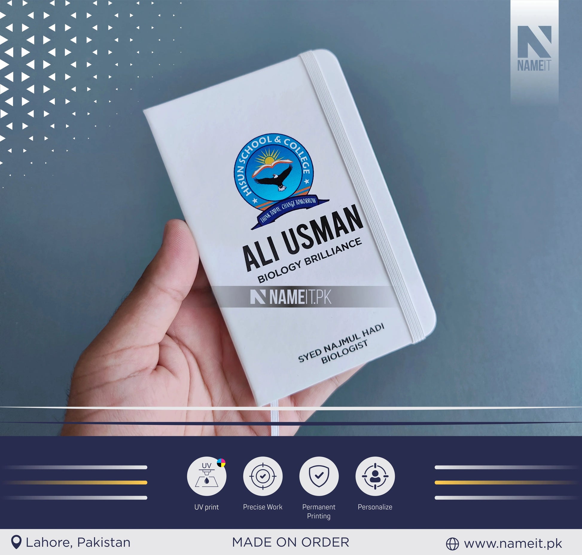 Customized Diary Gift, Customized Diary, Perfect Design For Corporate Diary UV Printed, Corporate Diary Gift Idea, Size A6 NAMEIT PAKISTAN