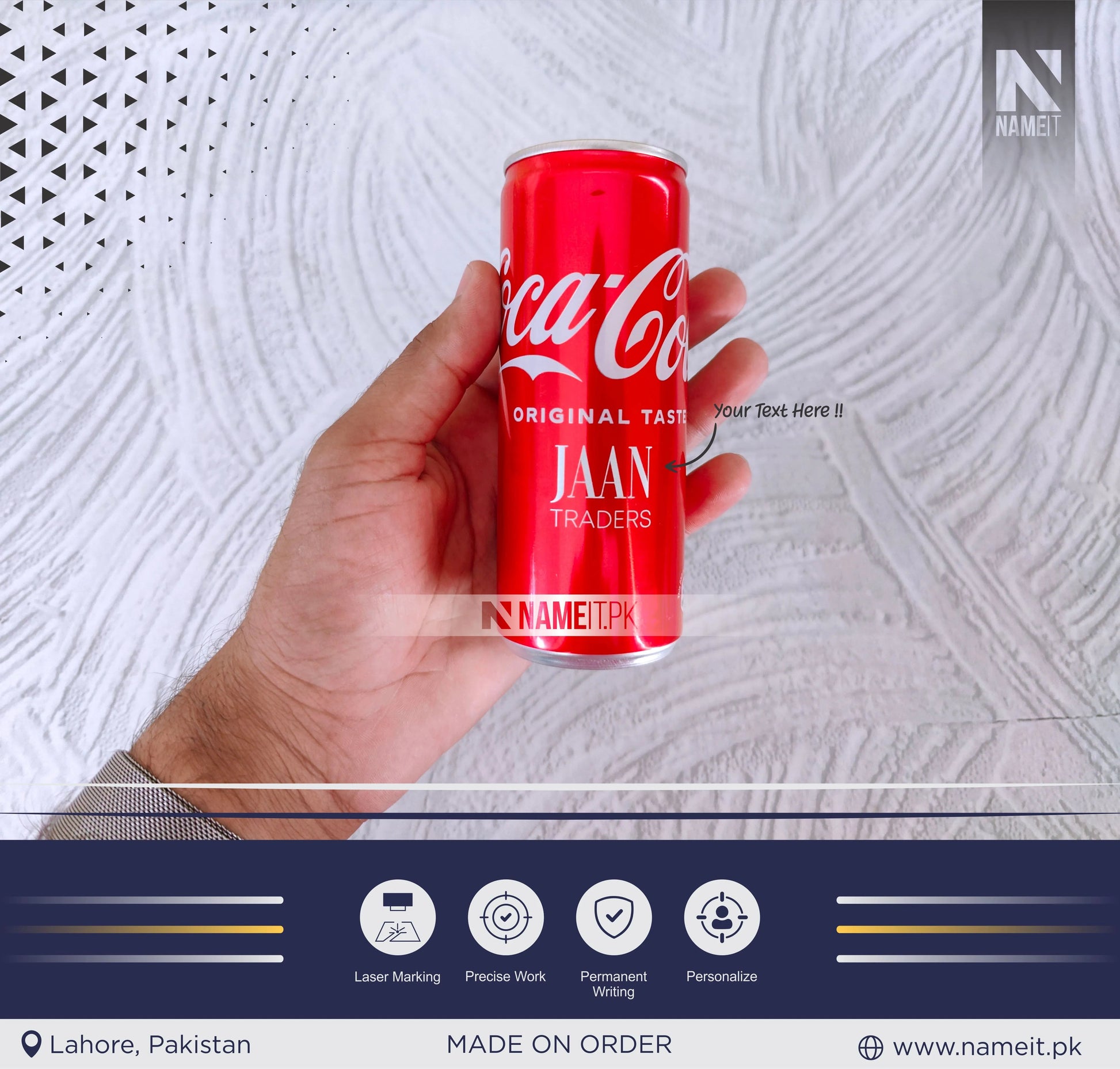 Custom Engrave Cold Drink Can , Unique Gift For Cold Drink Lover, Birthday Gift NAMEIT PAKISTAN