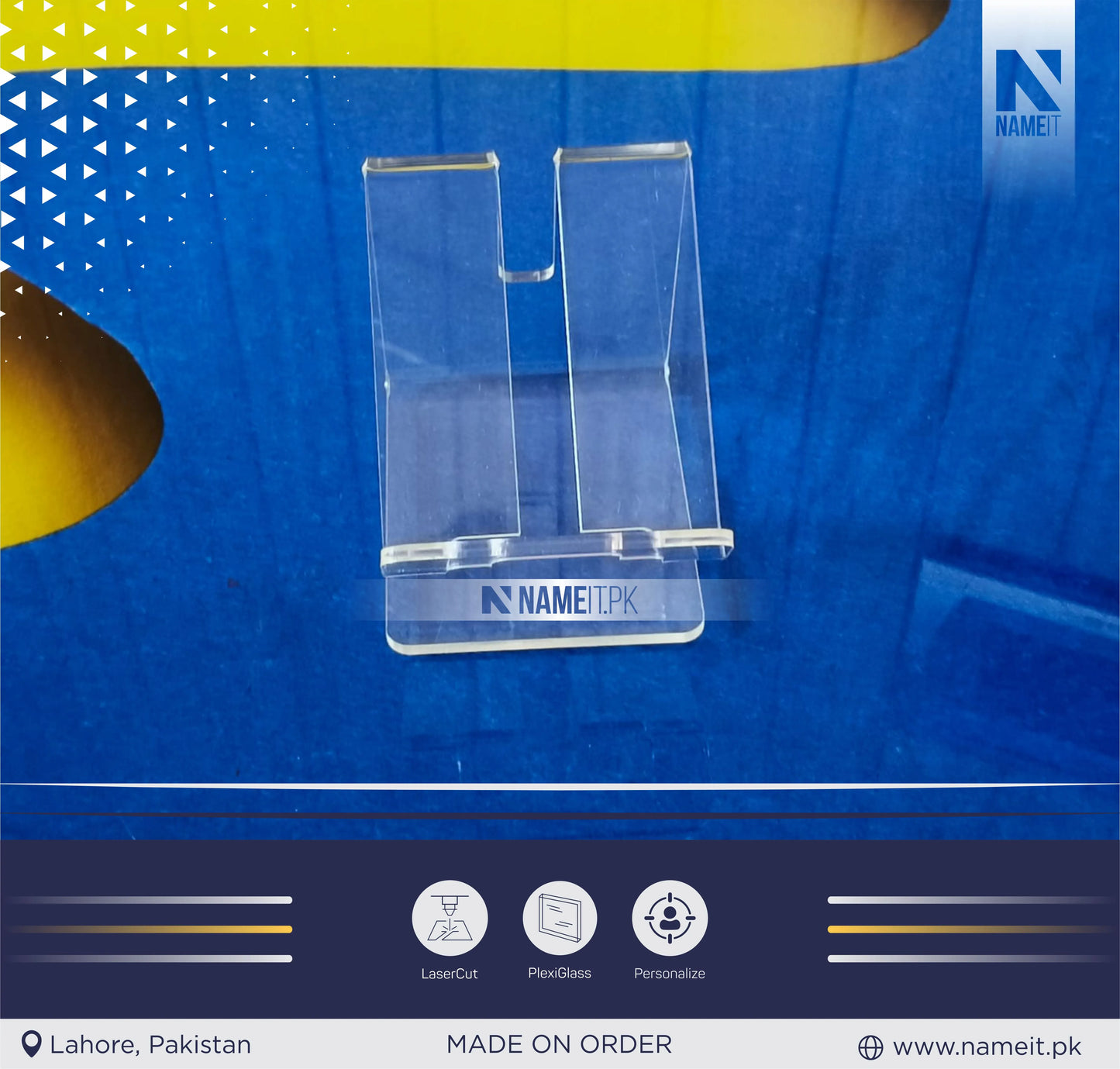 Acrylic Mobile Phone Stand for Desk, Phone Holder for Table, Bed & Home, Portable Mobile Holder for Desk Table, Mobile Accessories & Cell Phone Stand Holder, Mobile Stand for Bed While Lying