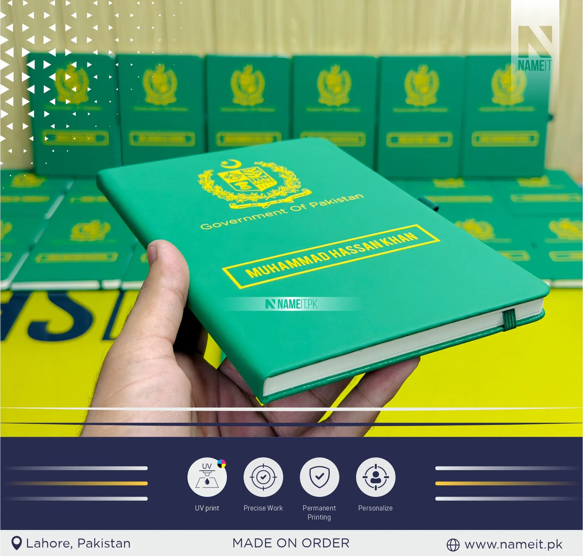Custom Personalized Hardcover Premium Notebook - Matte Finish Custom Executive Journal & Diary with Direct Name & Logo UV Printing