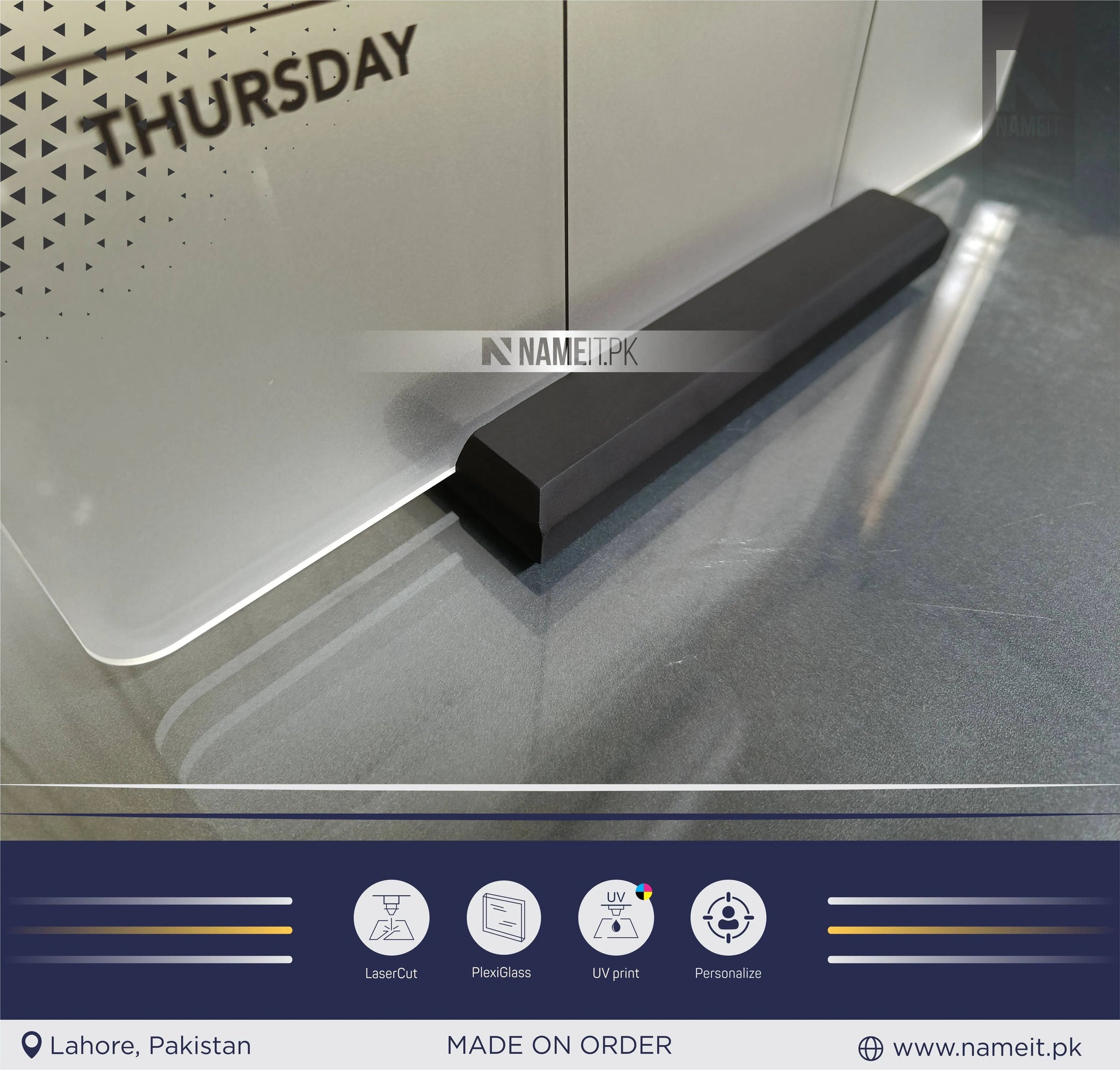 Weekly Planner Acrylic | Wipe Clean | Wall Calendar | To Do List | Menu Planner | Frosted Acrylic NAMEIT PAKISTAN