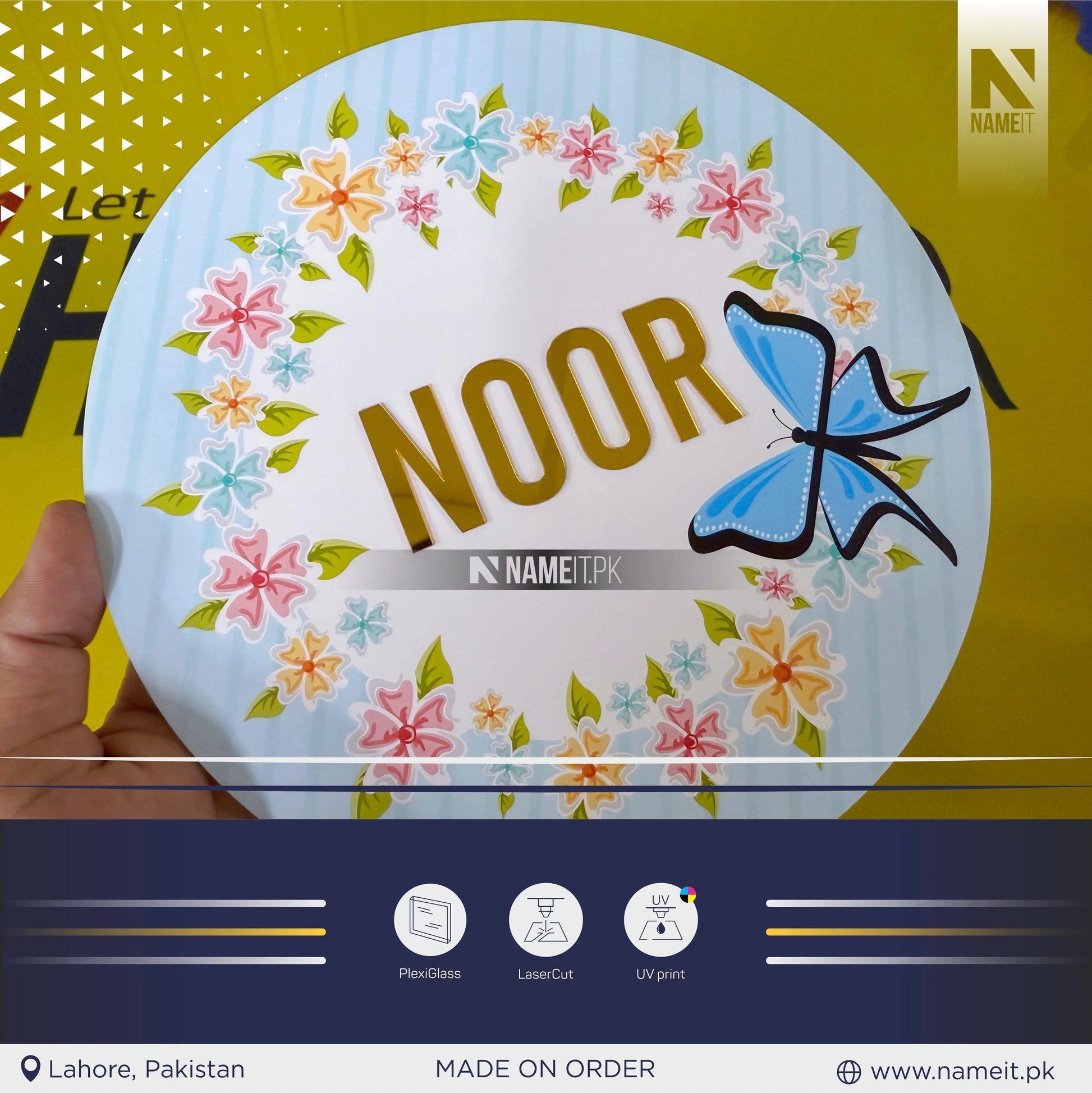 Personalized Birthday Name Plate for Celebrants from Mom Dad Customized Celebrator Name Party Dinner Plate for Boys and Girls Unique Custom Name Celebration Plate for Kids Children NAMEIT PAKISTAN