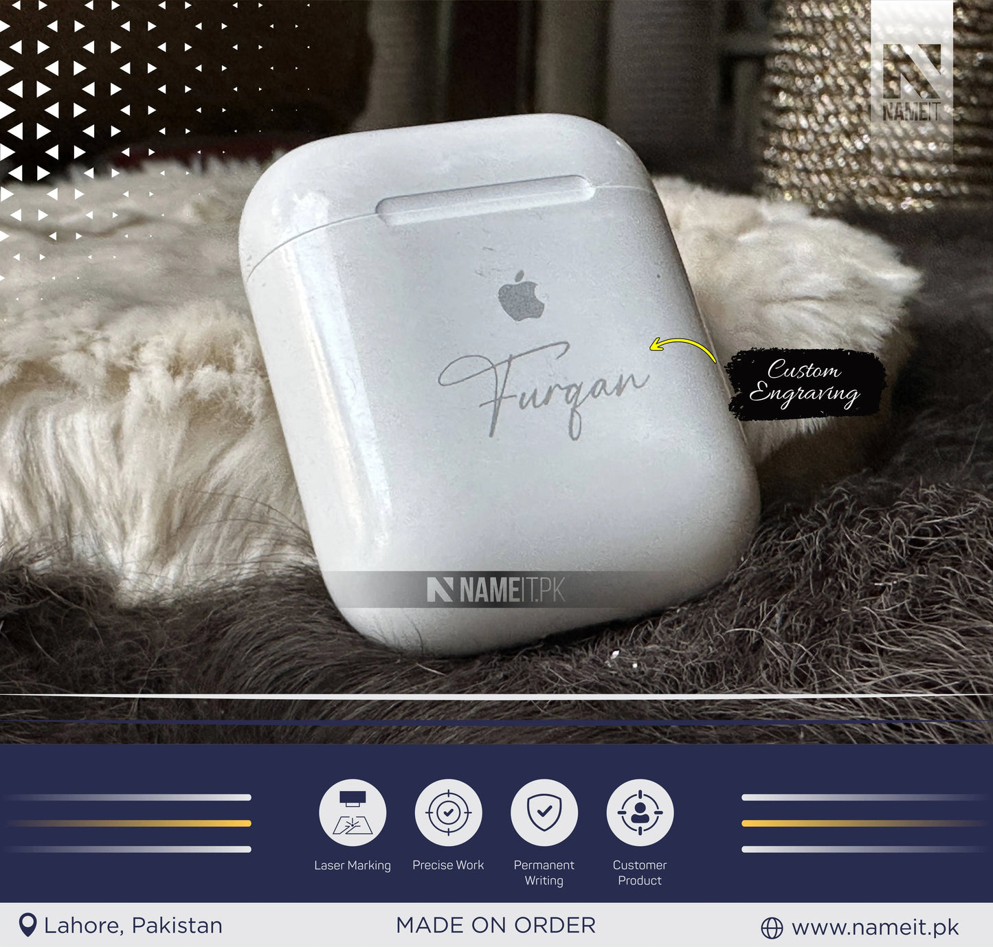 Airpods & Earbuds– Custom Your Airpods with Name, initial, or Date | Perfect Gift for Birthday, Anniversary & Special Occasions