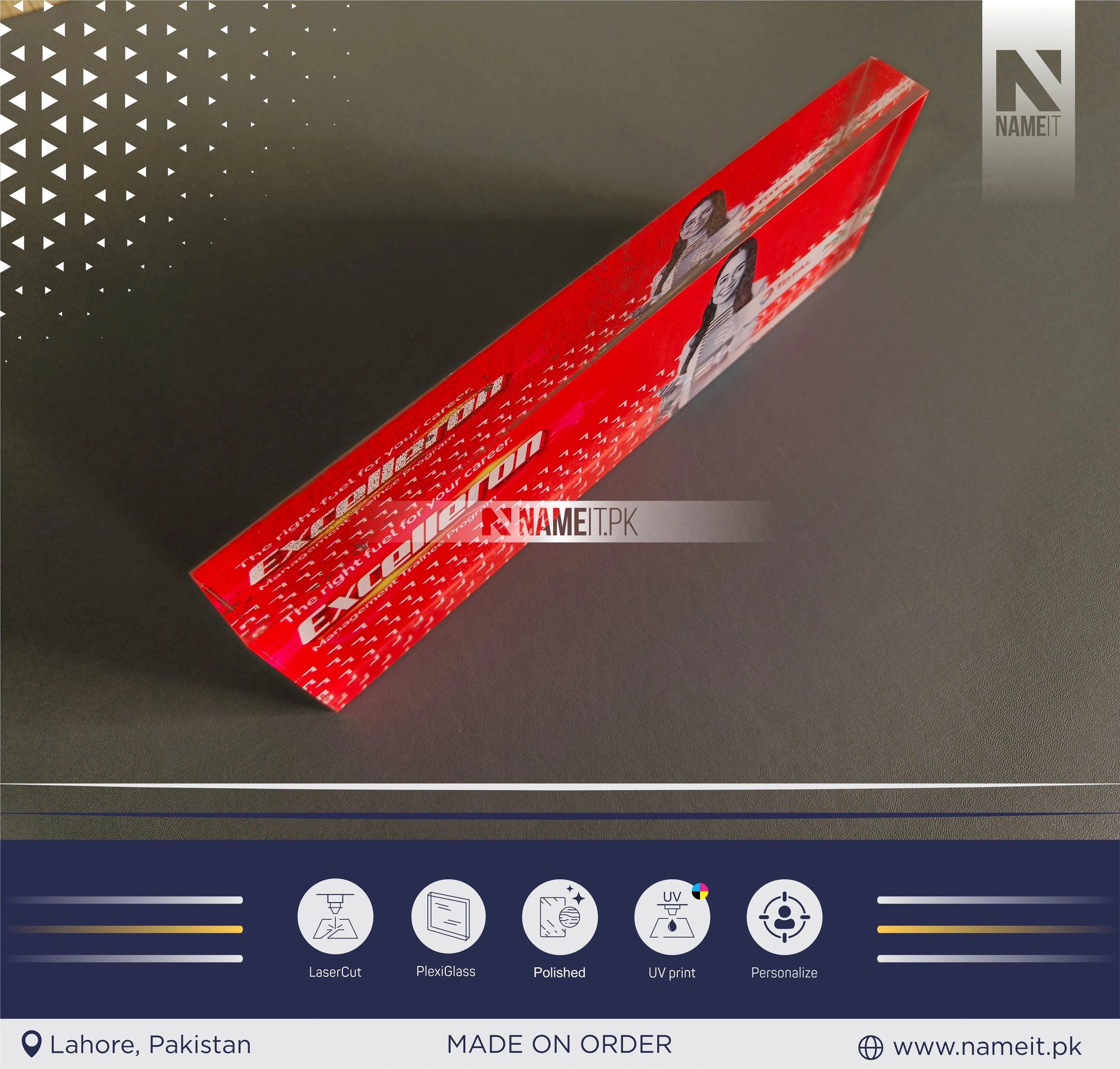 Custom Clear Acrylic Logo Block Branding Blocks NAMEIT PAKISTAN