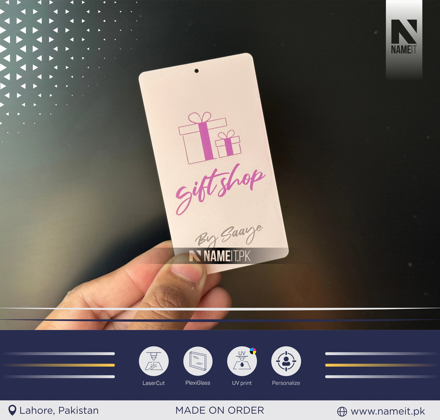 Custom Acrylic Business Card with QR Code and Social Icons Personalized Modern Design