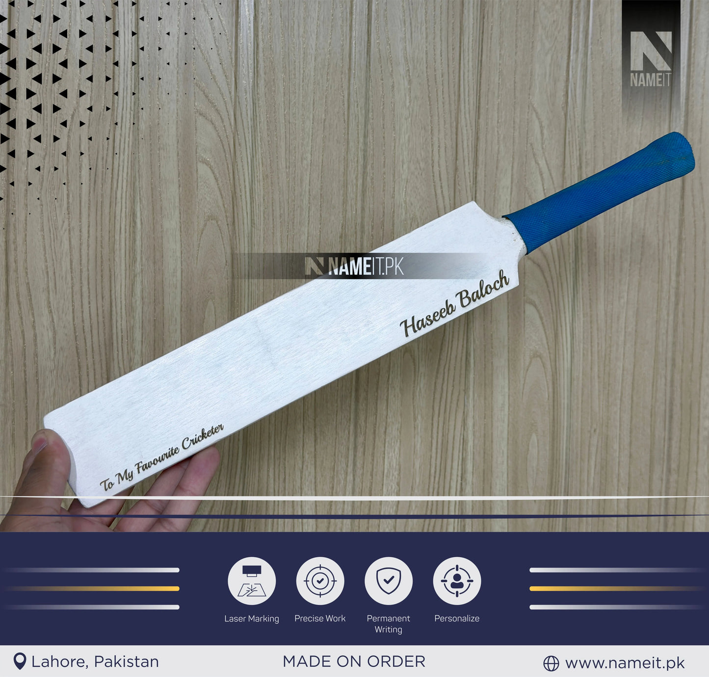 Mini Cricket Bat – Personalised Sporting Club Gift, Cricketer Memento, Birthday gift, Any Occasion gift