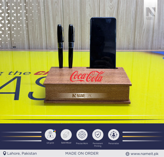 Holder, Book Shaped Pen Holder &amp;&nbsp; Mobile/Card Holder,Vintage Style Desk Pen Holder,Pencil Holder for Desk,Retro Pen Desk Organizer for Family Office Cafe