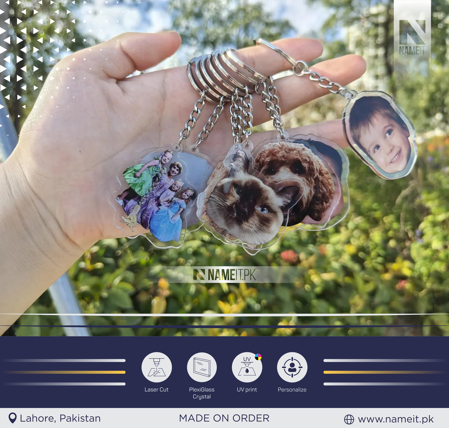 Keyring, Custom Acrylic Keychain Personalized Photo Charm Pet Photo bag Keyring ,Logo Printing Keychain,Family Photo Keychain,Christmas Gifts for Her