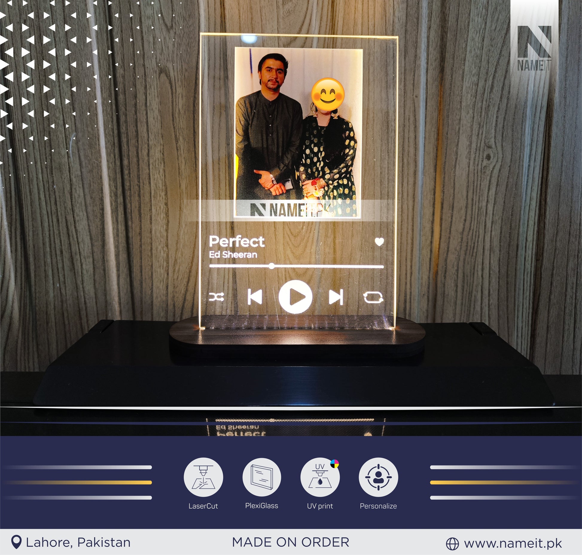 Personalized Photo Night Light, Custom Photo Couple LED Light, Photo Lamp Gift NAMEIT PAKISTAN