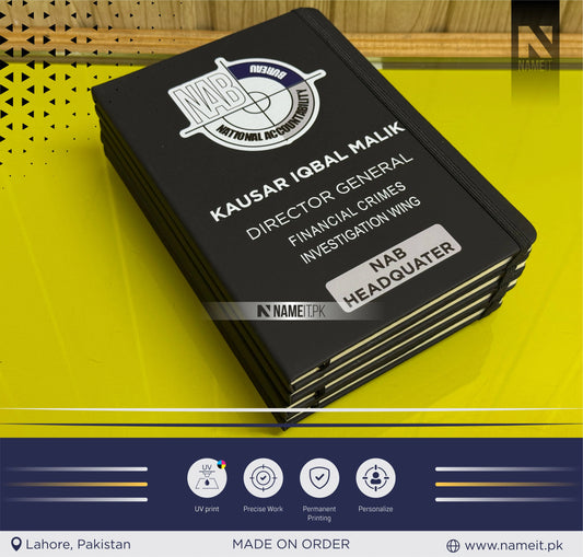 Diary, Custom Diary Printed, Customize Diary For NAB – National Accountability Bureau - Congratulations Gift - Appreciation Gift - New Officer Gift - New Job Gift
