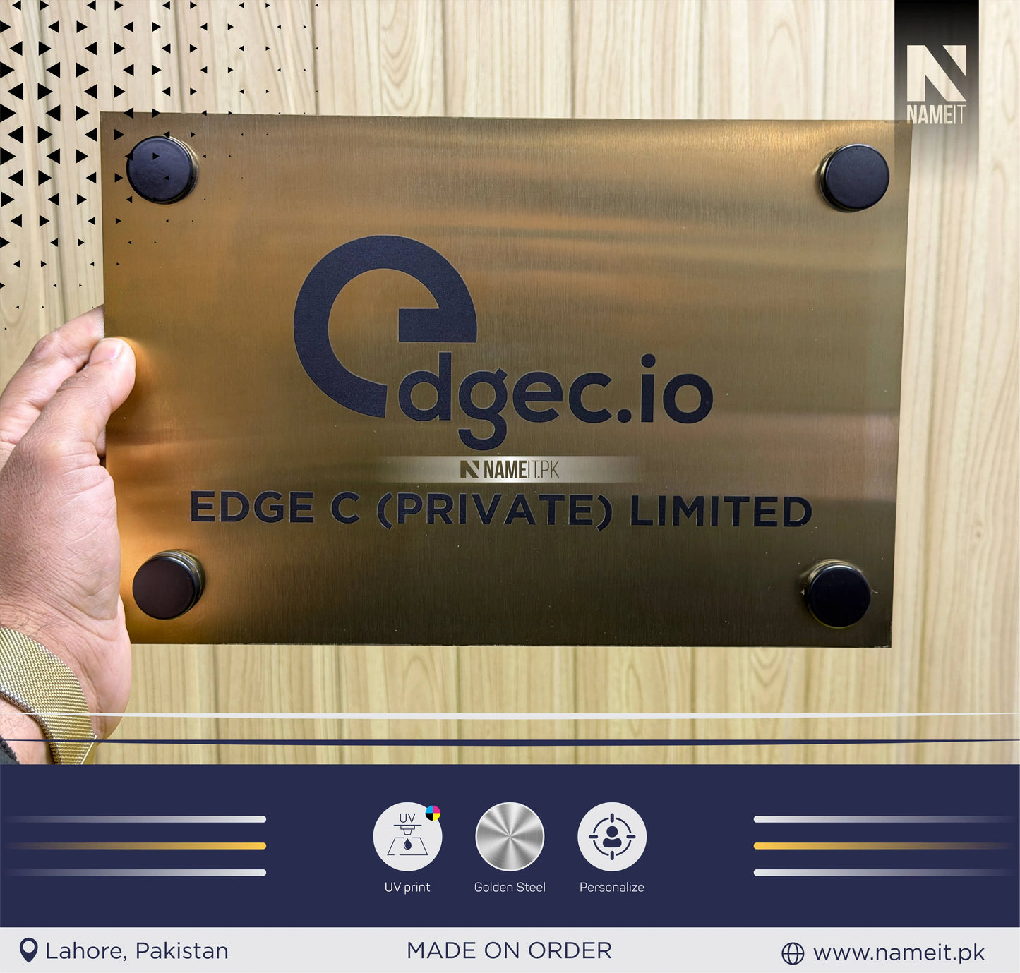 Office Sign, Business Logo Sign plate, Door Wall Sign, Custom Logo Metal Business Signage, Wall Hanging Business Office