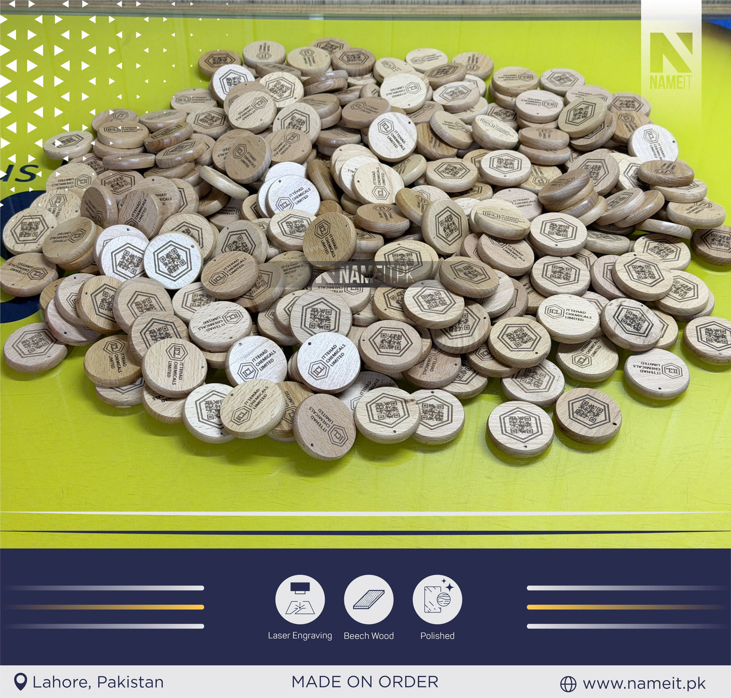 Personalized Wooden QR Code Keychain | Custom Laser Engraved QR Keyring | Business & Contact Sharing Tag