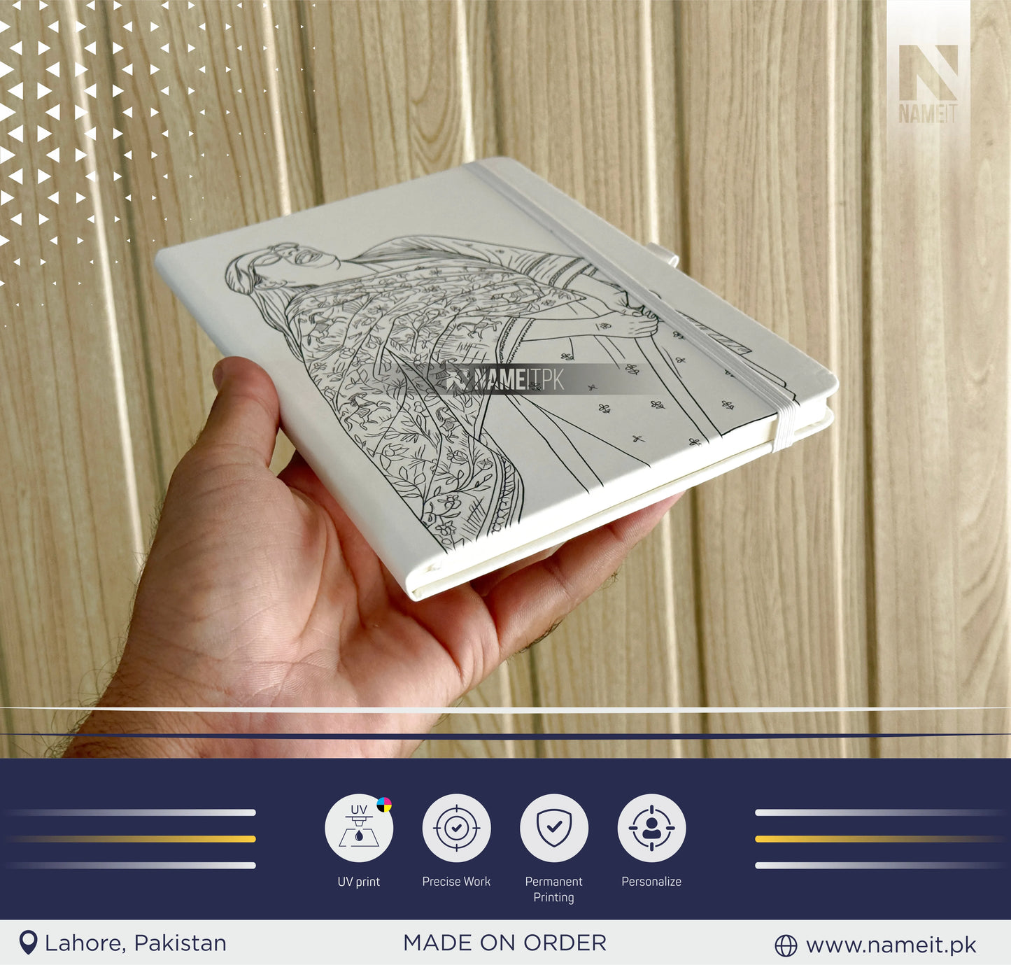Personalized Photo Notebook, Custom Name Journal, Hardcover Notebook, Unique Gift, Custom Photo & Text