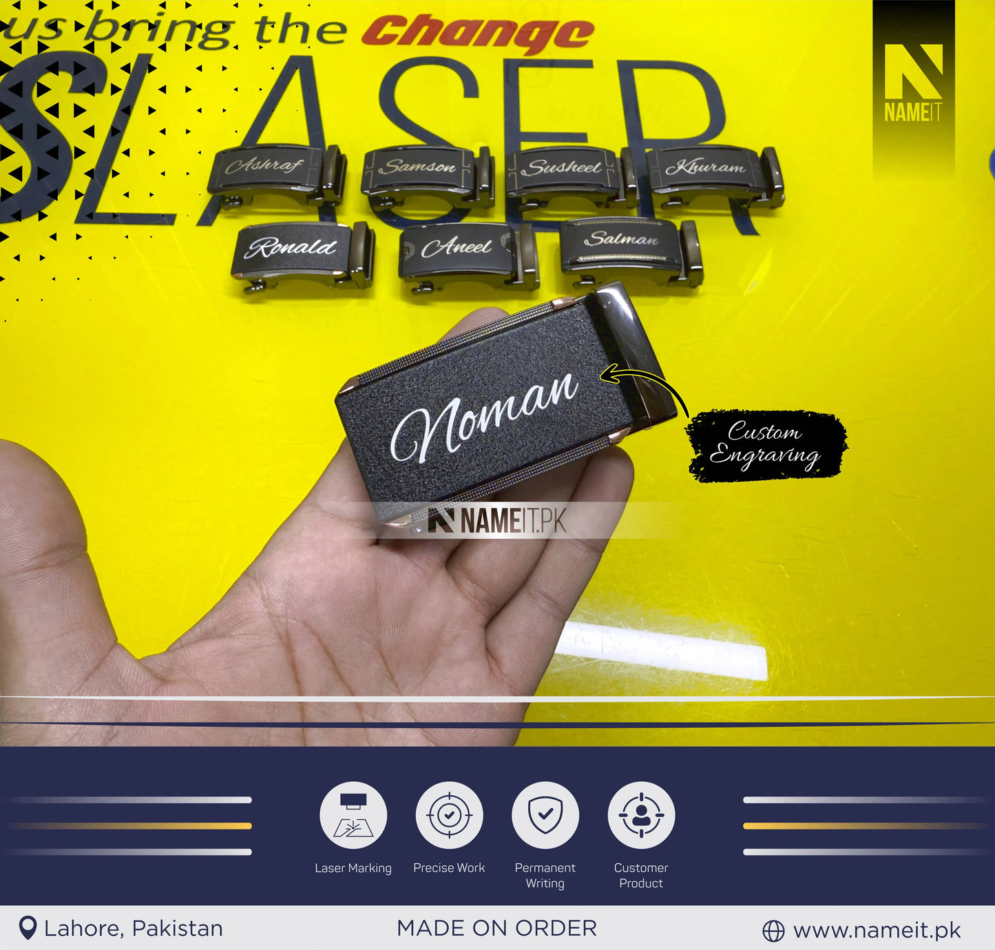 Buckles – Custom Your Buckles Set with Name, initial, or Company Logo | Perfect Gift for Any Brand Owner