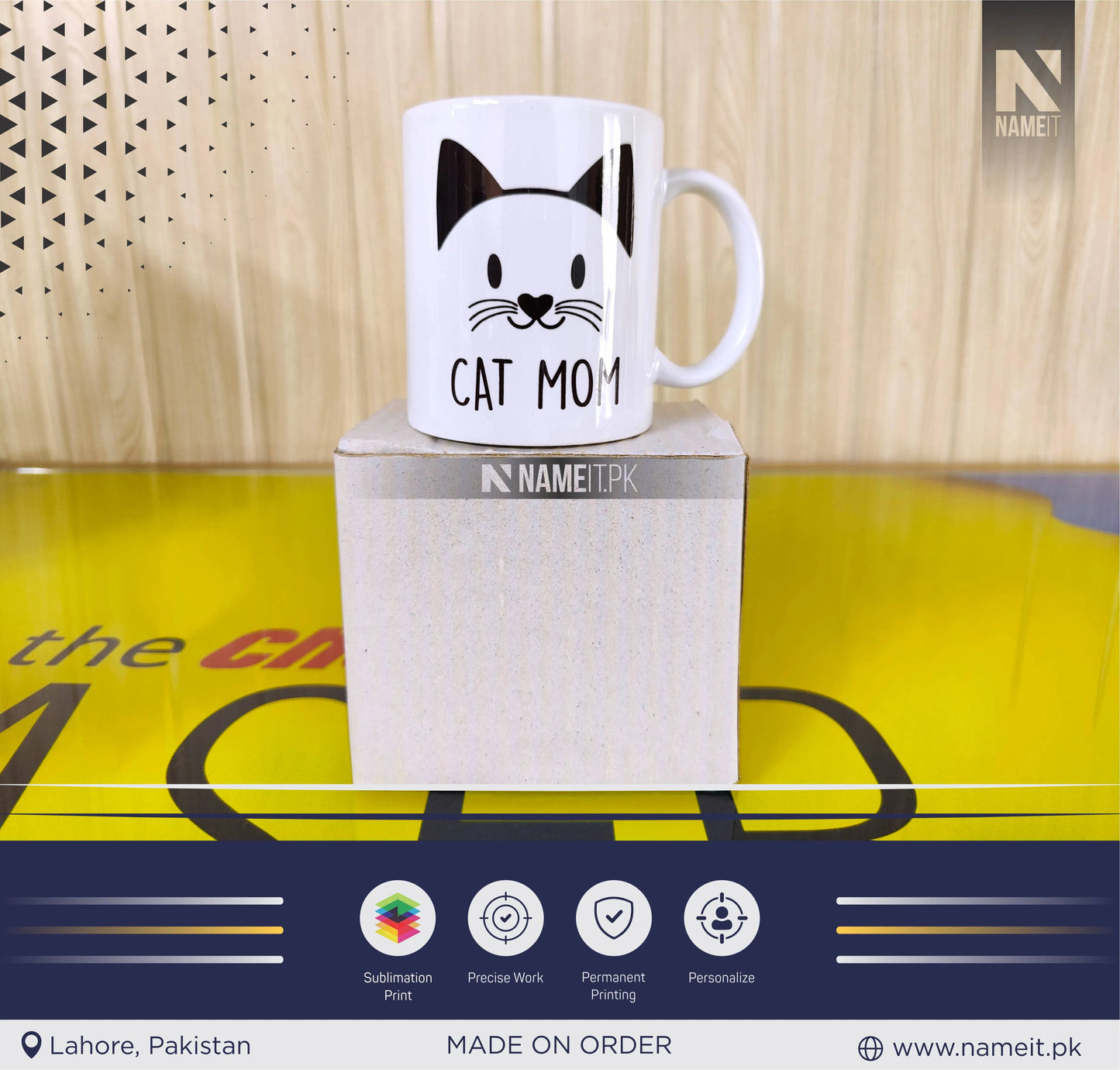 Mug, Customize Mug Cat Mom Mug Cat Mom Gift Cat Lover Cat Owner Cats Kitten Coffee Cup NAMEIT PAKISTAN