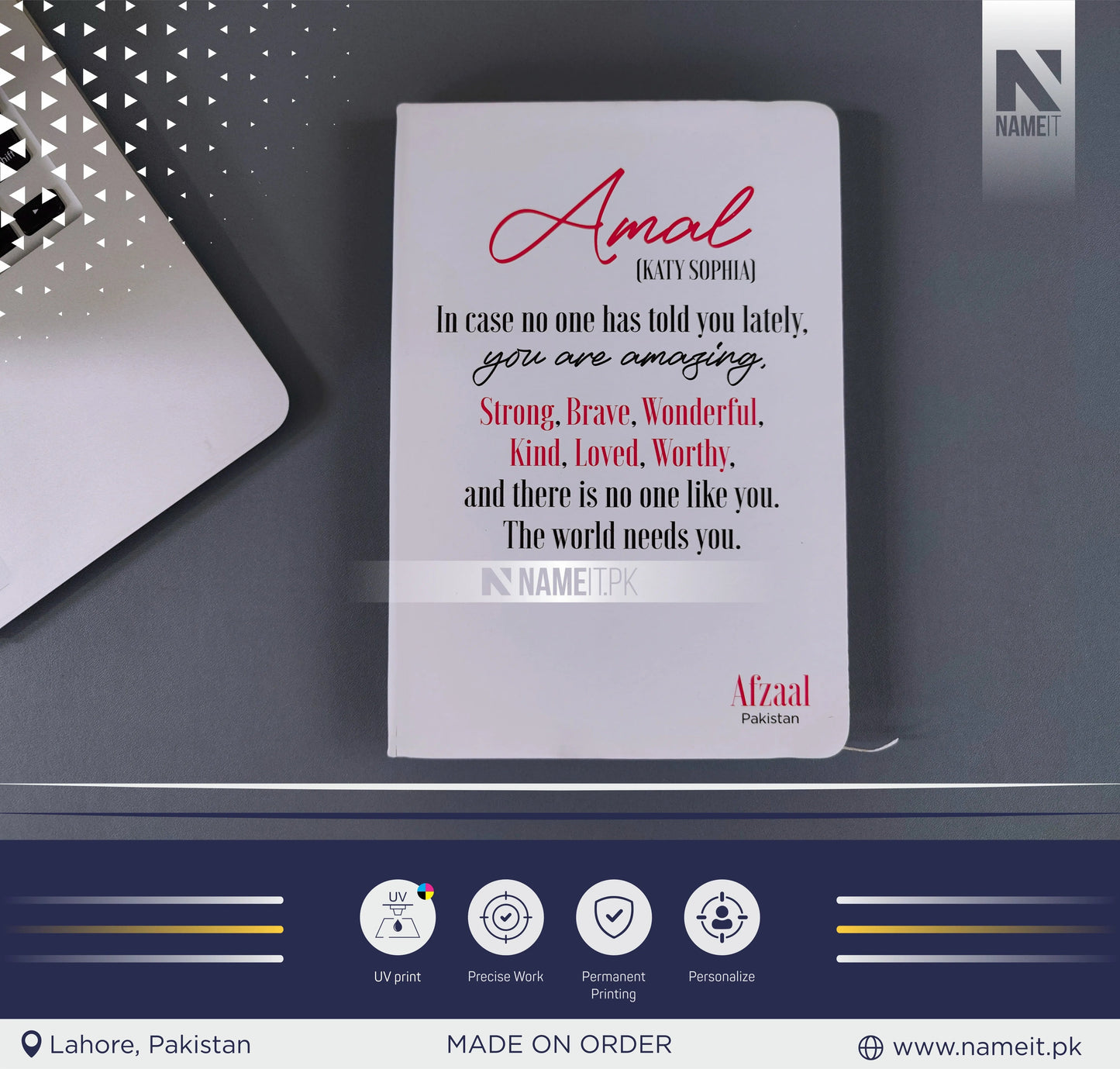 Journal Personalized Notebook, Custom Quote Journal, Wedding Bible Verse Gift, Bible Verse Gift, Custom Quote Gift, Personalized Journal NAMEIT PAKISTAN