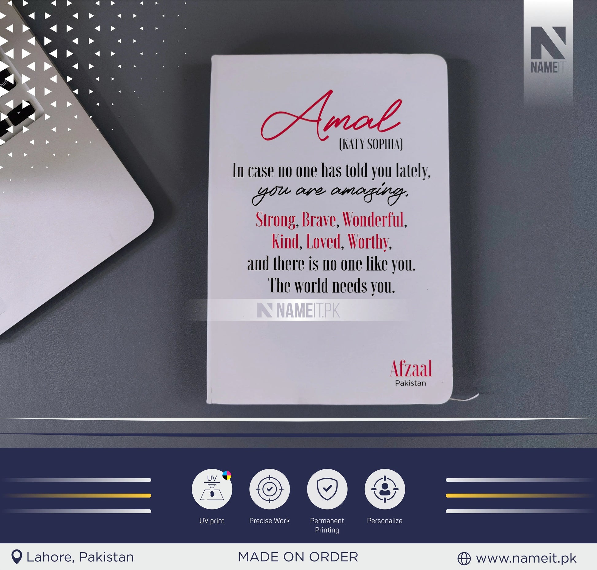 Journal Personalized Notebook, Custom Quote Journal, Wedding Bible Verse Gift, Bible Verse Gift, Custom Quote Gift, Personalized Journal NAMEIT PAKISTAN