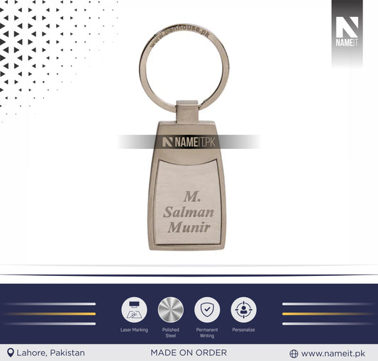 Personalized Metal Keychain, Business Logo, Name, Custom Marketing Business Merchandise, NAMEIT PAKISTAN