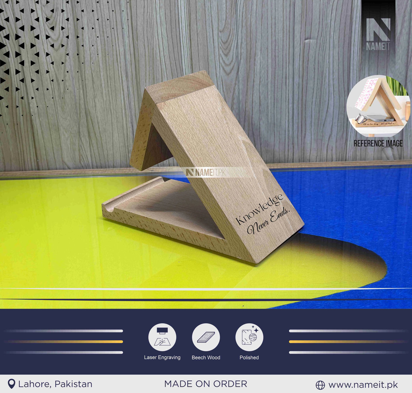 Personalized wooden book holder, custom book stand, engraved wooden book holder, book holder with name, wooden phone stand, office desk organizer, teacher gift, student gift, executive desk accessory, custom wooden stand, book display stand