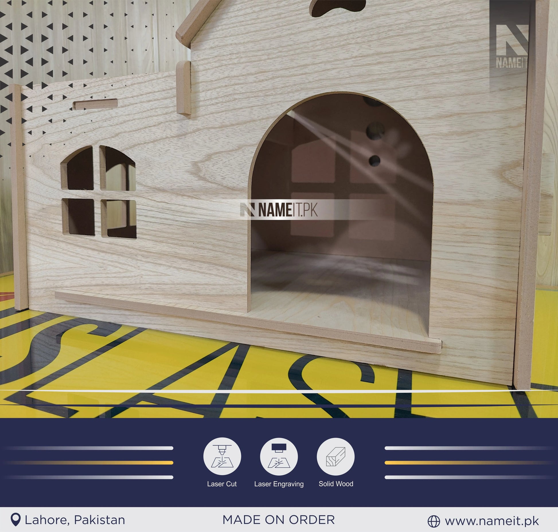 Cat Home, Custom Bungalow Cat House, Modern Cat House, Indoor cat Castle, Cat Furniture, Extra Large Cat House, Cat Bed, NAMEIT PAKISTAN