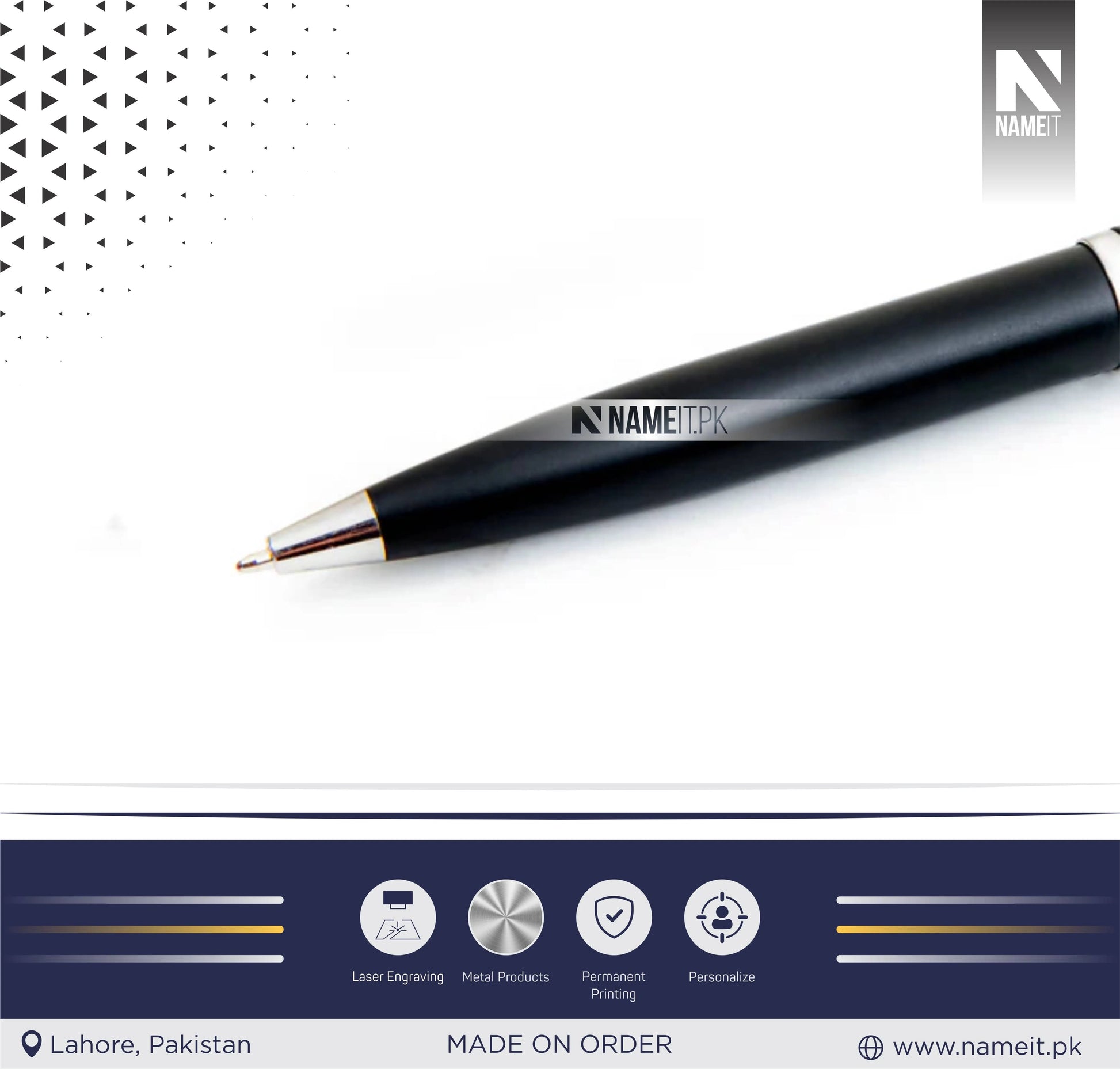 Personalized Premium Stylish Black With Gold Rim Ball Pen, Custom teacher gift,company gifts,student gift,Wedding Gifts,Anniversary Gift,gift for coworker NAMEIT PAKISTAN