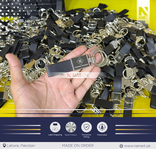 Keychain, Metal Imported, Custom Stylish Double Ring Keychain | Key Ring Hook | Key Chain For Home, Office, Car & Bike | Heavy Duty Keychain for Men and