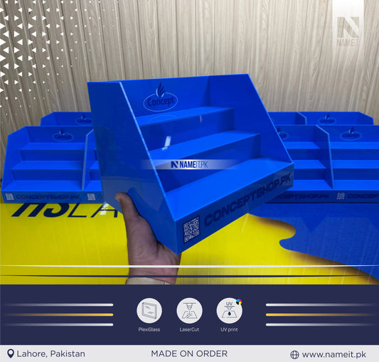 Organizer Display Stand - Custom Acrylic Uv Printed Product Organizer, Product Display Stand