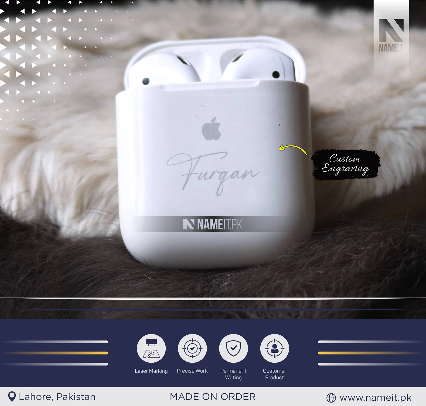 Airpods & Earbuds– Custom Your Airpods with Name, initial, or Date | Perfect Gift for Birthday, Anniversary & Special Occasions