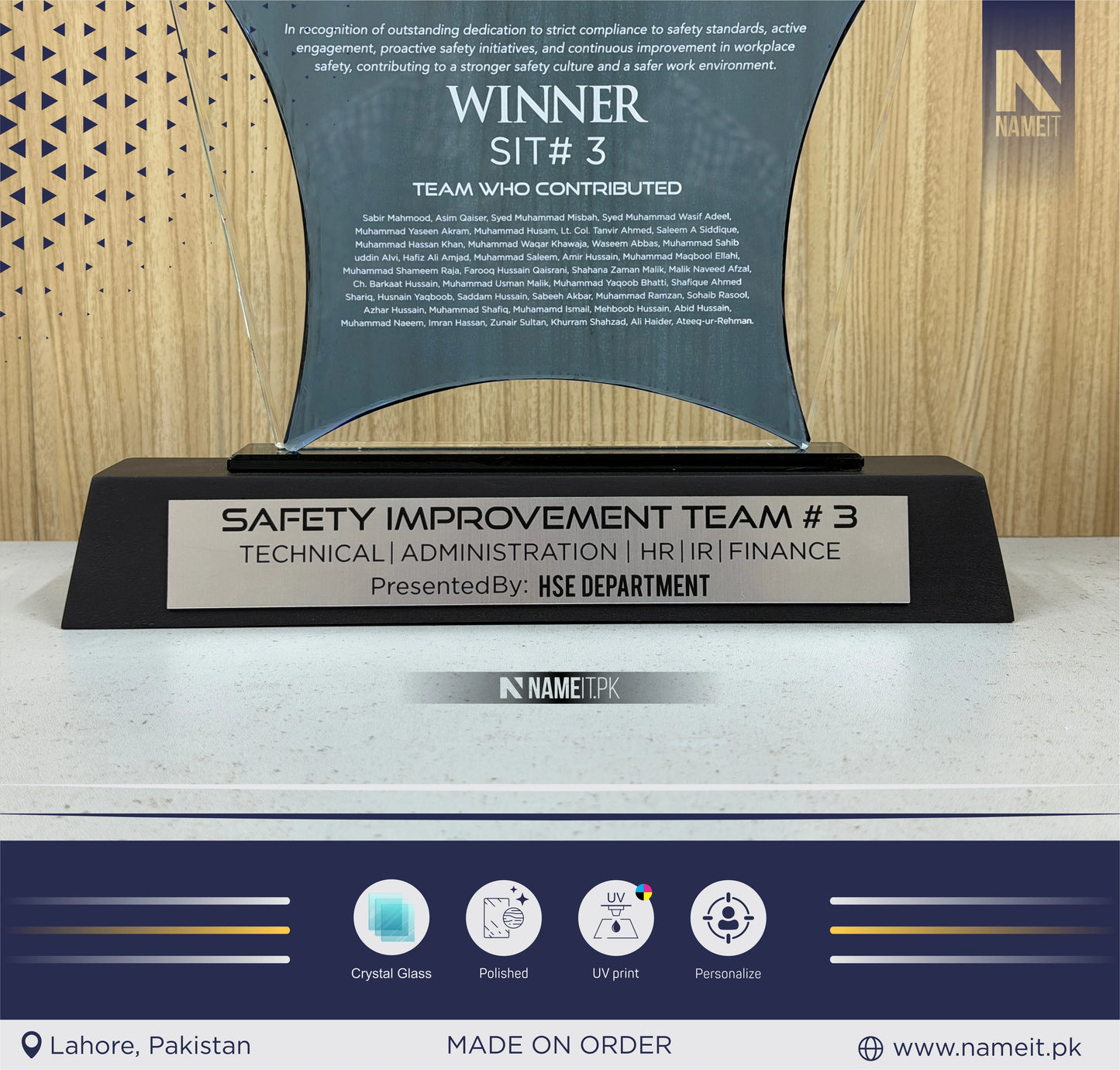 Star Shield, Crystal Award Plaque, Employee of Month/Year Recognition, Crystal Award for Retirement Appreciation ,Gift Plaque, Graduation Plaque, Crystal Award, Printed Trophy,Award, Company Gifts