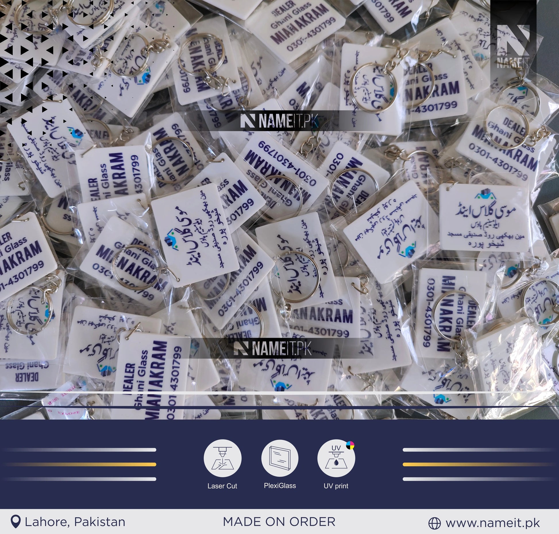 Company logo keyring, business logo keyring, double sided keyring, your logo design, custom design keyring NAMEIT PAKISTAN