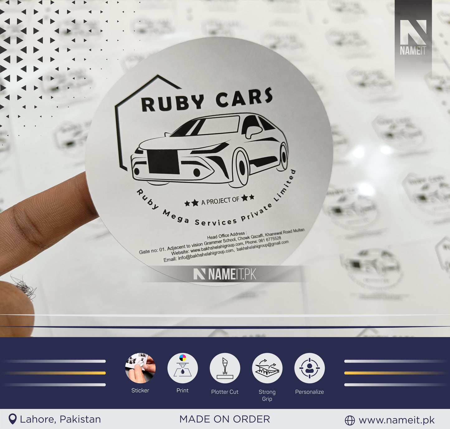 Sticker, Custom Logo Stickers for Business Branding - Personalized Die/Plotter Cut Photo Stickers with Your logo or Text - Custom Labels for Party Favors